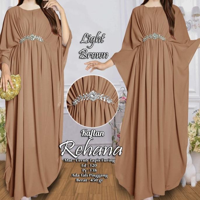 kaftan modern terbaru muslim cantik kaftan busui ceruty premium rehana
