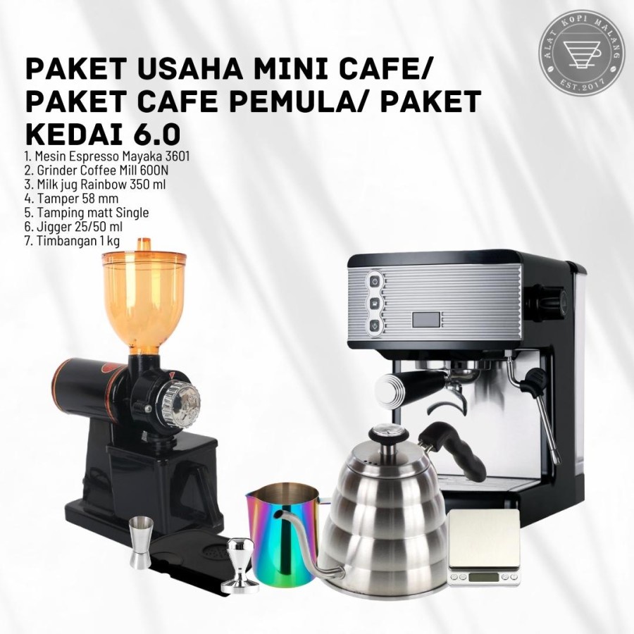 

Paket Usaha Cafe/ Paket Coffee Shop Pemula/ Paket Kedai 6.0