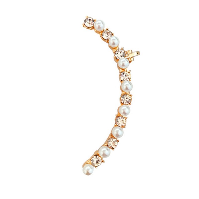 1pcs Punk Rock Berlian Imitasi Kristal Manset Telinga Bungkus Stud Anting Untuk Wanita Perhiasan Tindik Tulang Rawan Ear Clips Earrings