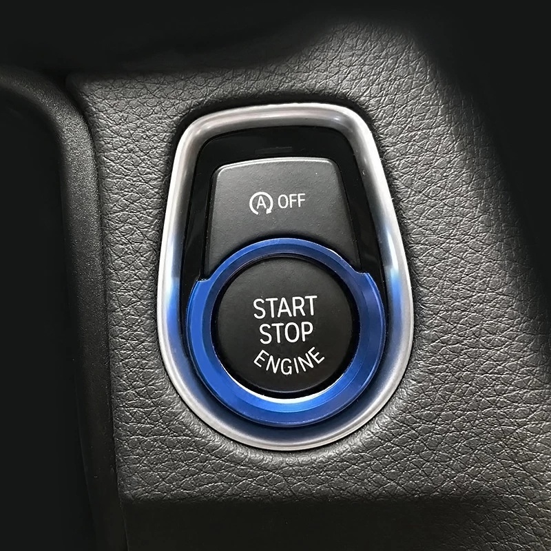 Bmw Start-up Decorative Sticker Frame Interior Covers Stickers Trim Car Key Start Button Decorative Decal Aksesoris Mobil Untuk BMW Seri1 /2 /3 /4