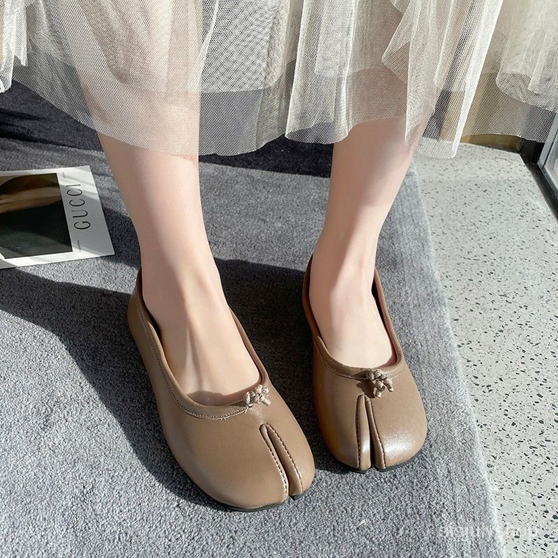 #Sisjuly# Sepatu tunggal kacang bawah datar wanita sepatu tunggal sepatu tapal kuda sepatu tapal kud