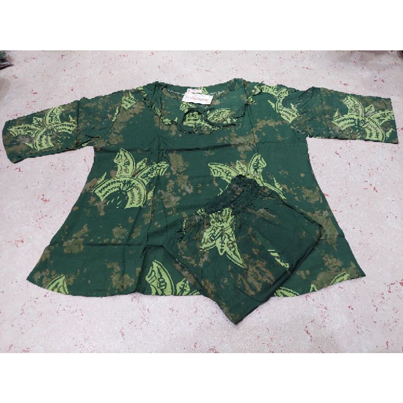 Setelan Baju tidur Batik Sunan Jaya Cp. Dewasa lengan 3/4