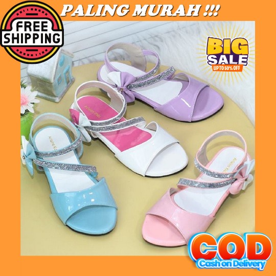 Heels Anak Perempuan Sandal Cewek Terbaru 2023 Import Murah Umur 1 2 3 Sandal Anak Hak Kaca /Ari.Rr_