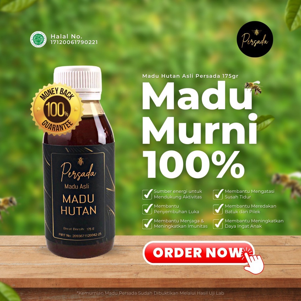 

MADU HUTAN PERSADA 175 gr - 100% MADU ASLI - 100% MADU MURNI