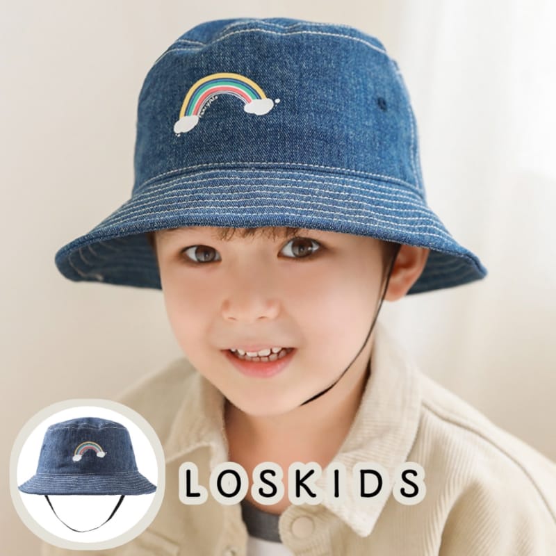 TOPI ANAK BUCKET DISTRO DENIM MOTIF PELANGI TOPI ANAK OUTDOR TREVELING PROMO NEW 2023