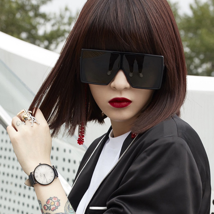 Kacamata Hitam Vintage Oversized Pria Dan Wanita Kacamata Hitam Kacamata Kotak