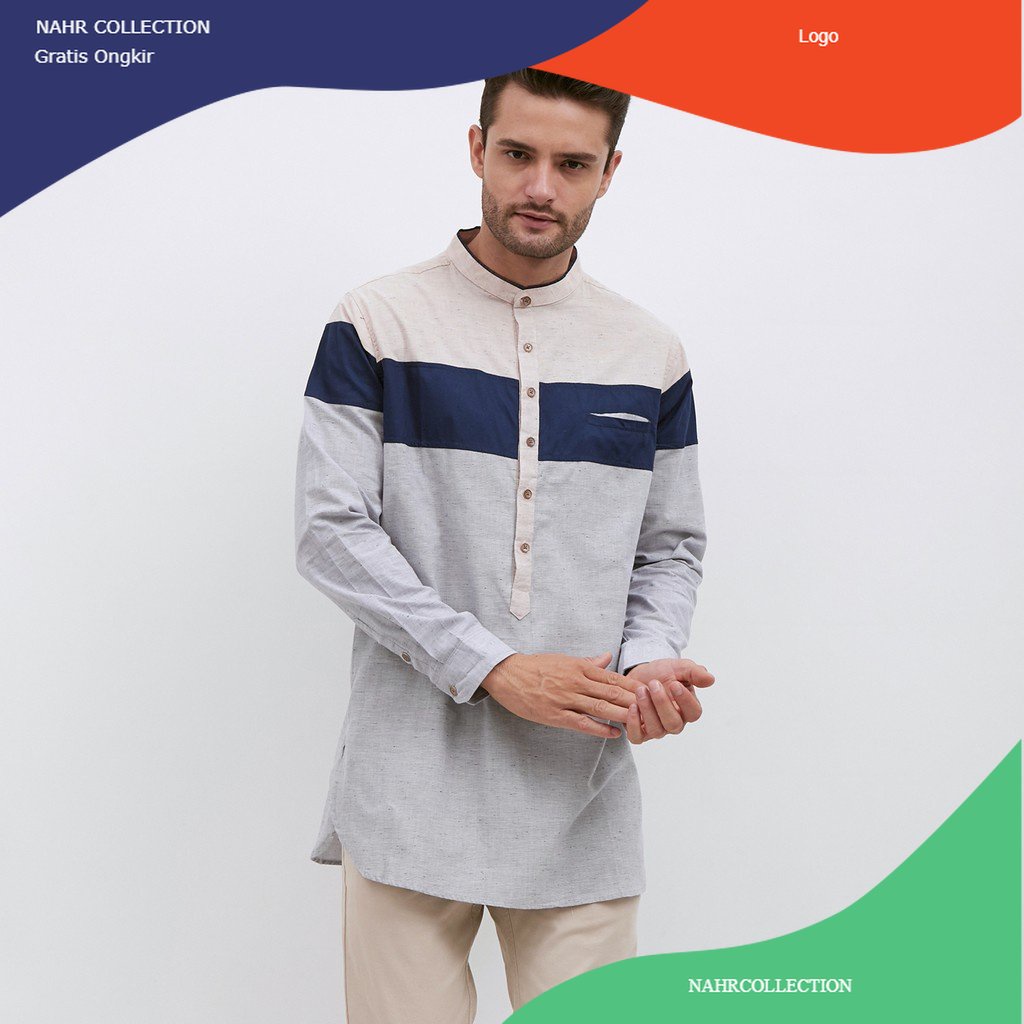 Koko Kurta Pria Panjang Cream