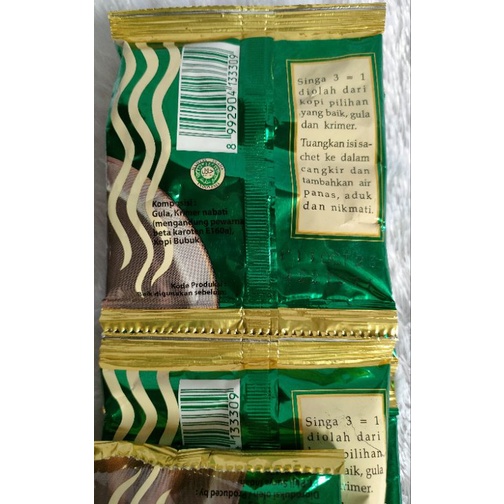 Singa Kopi Bubuk Renceng isi 10 sachet