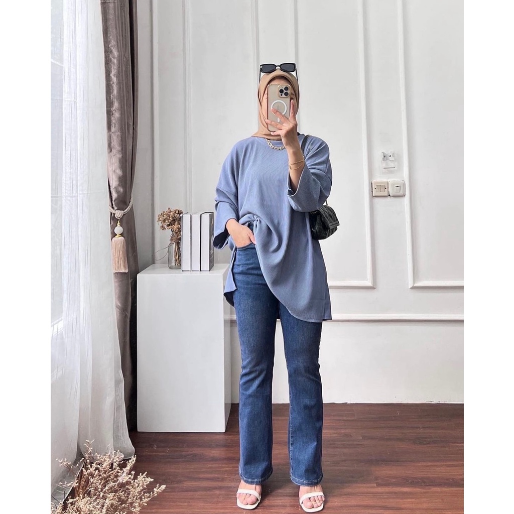 ICH - JESLYN TOP OVERSIZE RIB JUMBO ATASAN BIG SIZE LD 140cm