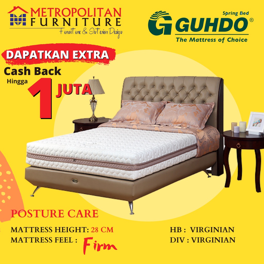 Kasur Springbed Guhdo Posture Care FULL SET Virginian Style