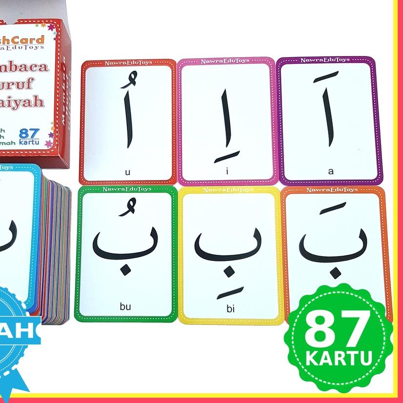 Discount✔️-Flashcard Membaca Huruf Hijaiyah dengan Harokat, Flash Card, Kartu Pintar Belajar