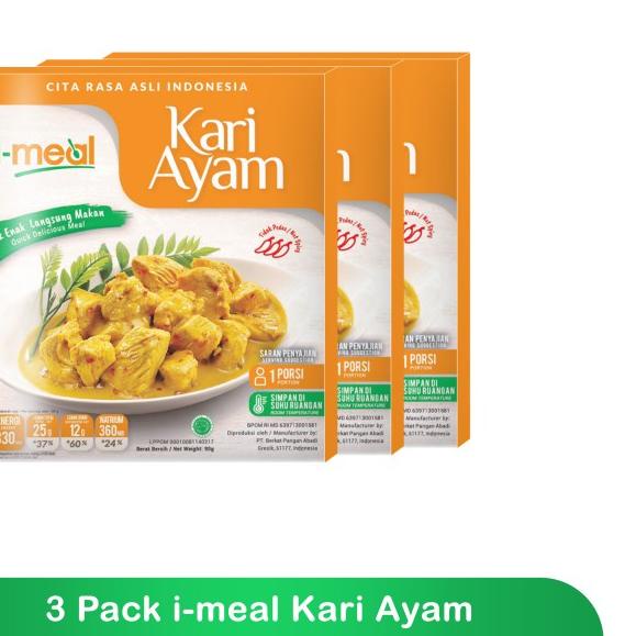 

➭ I-Meal Paket Kari Ayam Isi 3 Siap Saji ☉