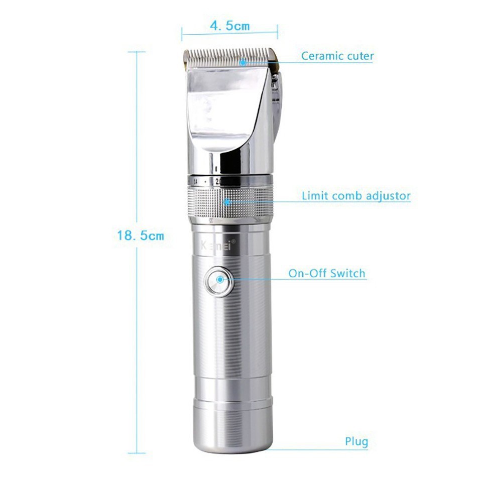 Alat Cukur Atau Cukuran Rambut KEMEI KM-9801 Electric Rechargeable Hair Clipper