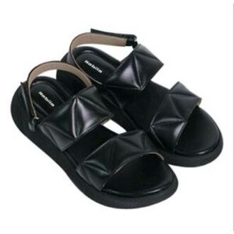 Sandal wanita cantik sandal wedges model tali ban dua tali belakang Rd12