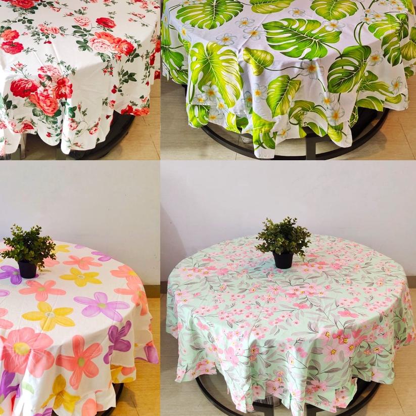 ❋ an Taplak Meja Makan Bulat 4 (Empat) kursi Rempel / Rumbai / Taplak Meja Oshin ➢