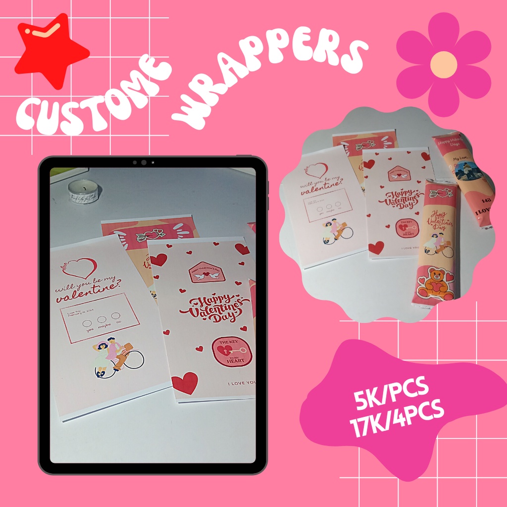 

Custom Wrappers/Bungkus Coklat Ultah, Wisuda, Sempro, Anniversary