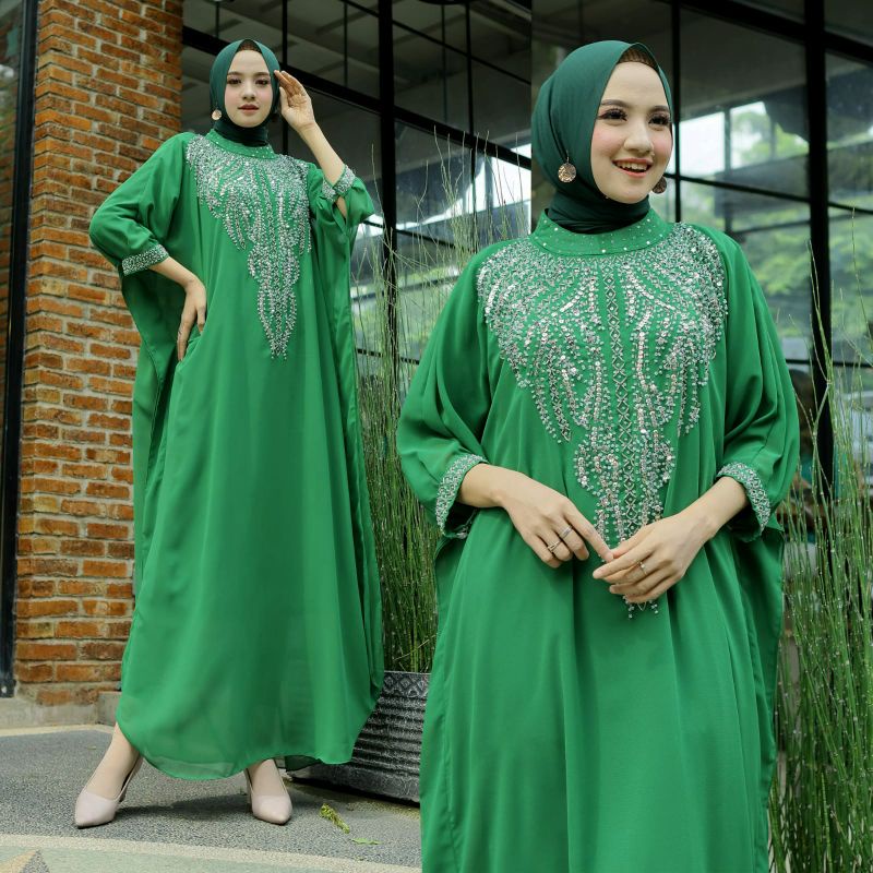 KAFTAN LEBARAN 2023 MEWAH/ KAFTAN CALISTA/ PAKAIAN MUSLIM MODEL KALONG / KAFTAN PAYET IMPORT