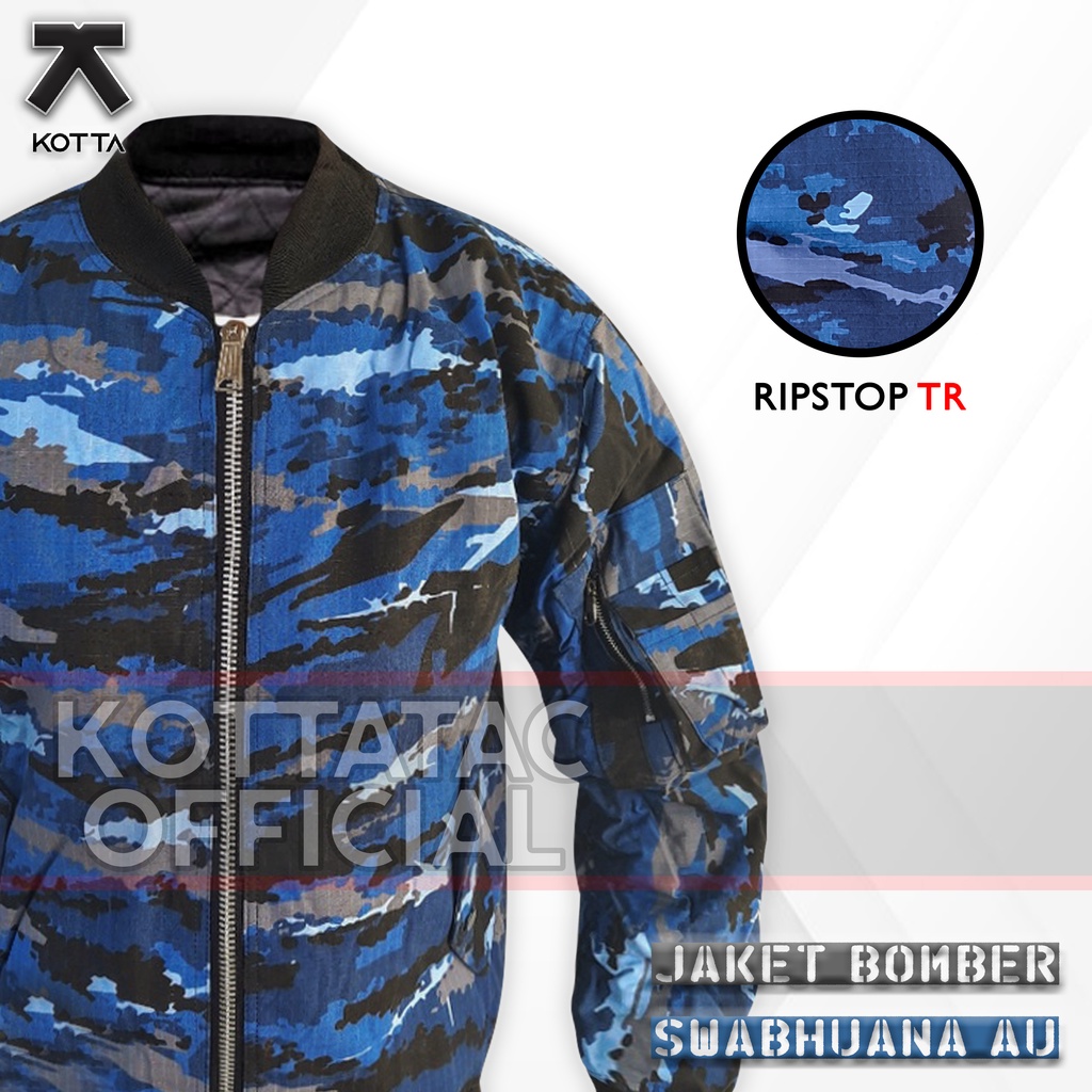 JAKET BOMBER LORENG TNI AU - JAKET KRU LORENG TNI AU - JAKET BOMBER  LORENG TNI