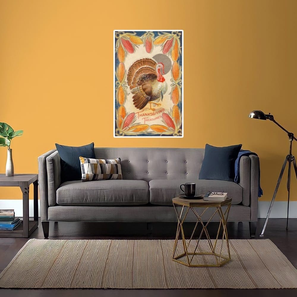 LUKISAN POSTER CETAK GAMBAR AYAM KALKUN 06 TERLARIS SEINDONESIA HIASAN DINDING RUANG TAMU KAMAR DAPU