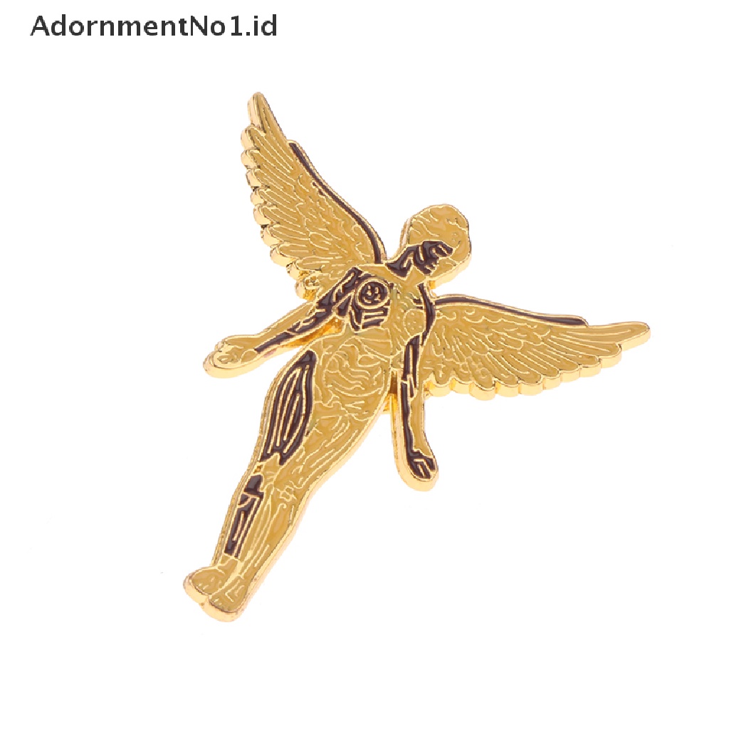 [AdornmentNo1] Enamel Pin Golden Angel Lencana Dekorasi Hiasan Desktop Lucu Musik Rock Perhiasan Teman Cowok Pacar Dewasa Anak Hadiah Patung Kebebasan Bros [ID]