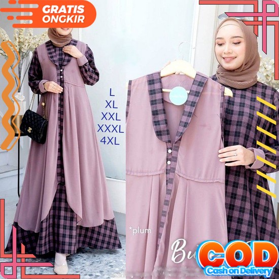 Baju Gamis Mewah Dewasa Import Falisha Maxy Premium Wanita Perempuan Baju Muslim Gsmis Cewek Pesta K