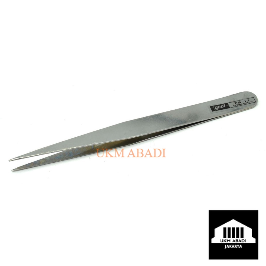 Jepitan Pinset Lurus Stainless Steel Laboratorium TS 12