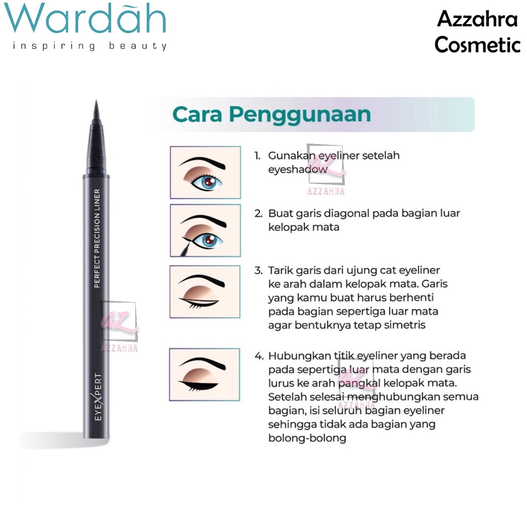 Wardah EyeXpert Perfect Precision Liner 1ml - Waterproof, Tahan 12 Jam