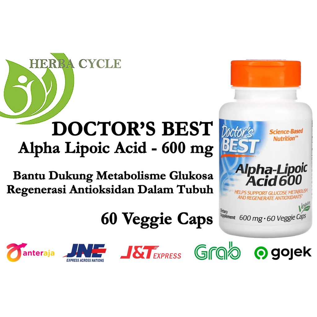 Doctor Best Alpha Lipoic Acid 600 mg 60 Veg Enzim Metabolism Ori USA Doctors Best Alpha Lipoic