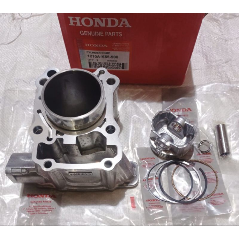 BLOK PISTON SET BLOCK SEHER CYLINDER  CB150R LED CB 50 R LED SUPRA GTR 150 K56