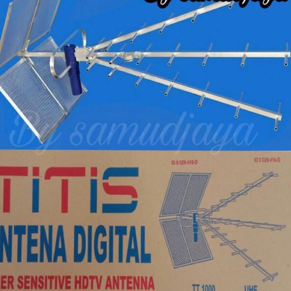 ☄ Antena tv digital / antena tv  titis tt1000 / antena luar outdoor uhf, Hdtv tanpa kabel ֍