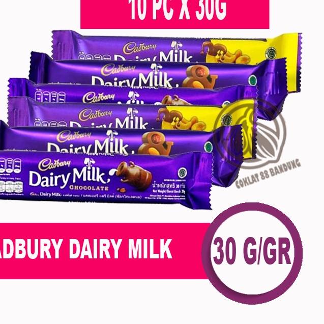 

℗ CADBURY DAIRY MILK 30GR ISI 10 PCS, COKELAT CADBURY 30 GRAM 30 gr ☻