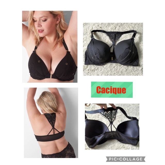 Bra Front Close Boost Plunge Lace Cacique -  34H