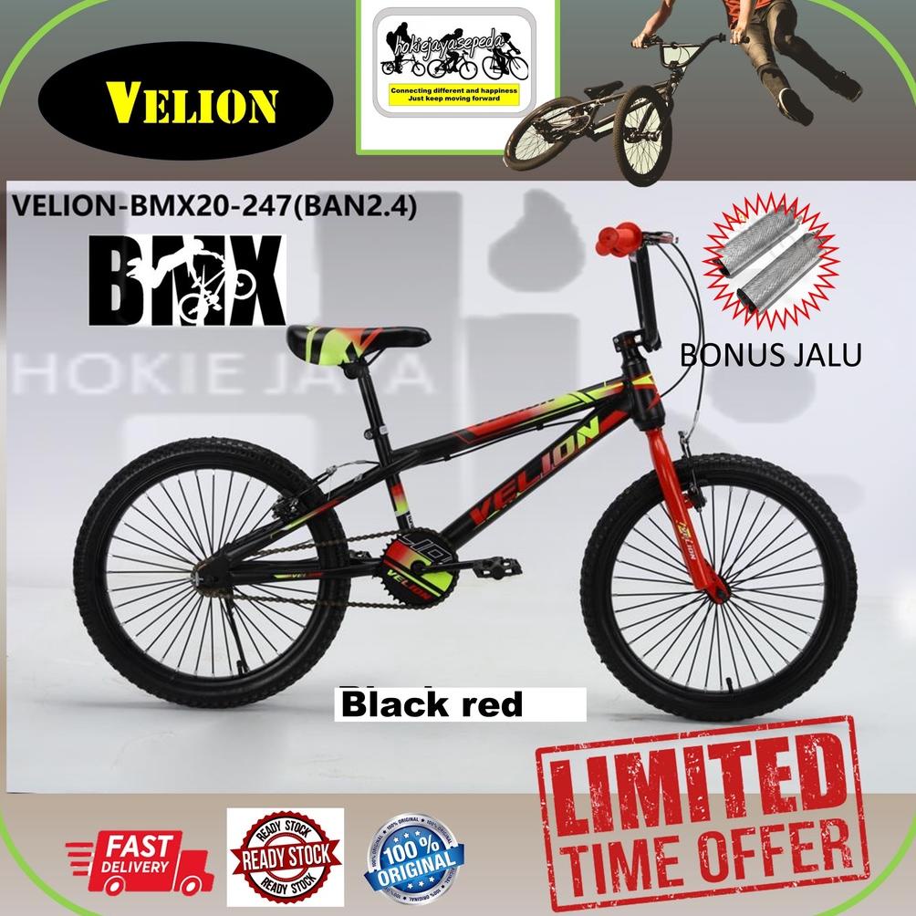Sepeda BMX 20" VELION Ban 20 x 2.40 untuk anak 9 tahun sampai remaja BONUS JALU