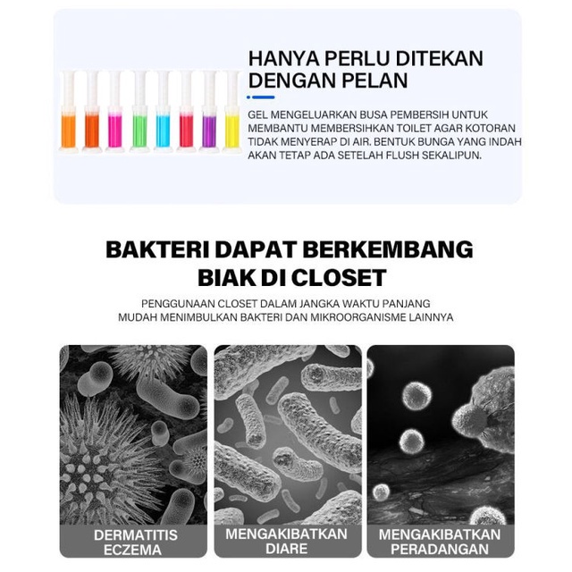 TOILET Cleaning GEL Pembersih Kloset Closet CLEANER Tempel Pengharum Pewangi WC Anti Bau Soap Sabun