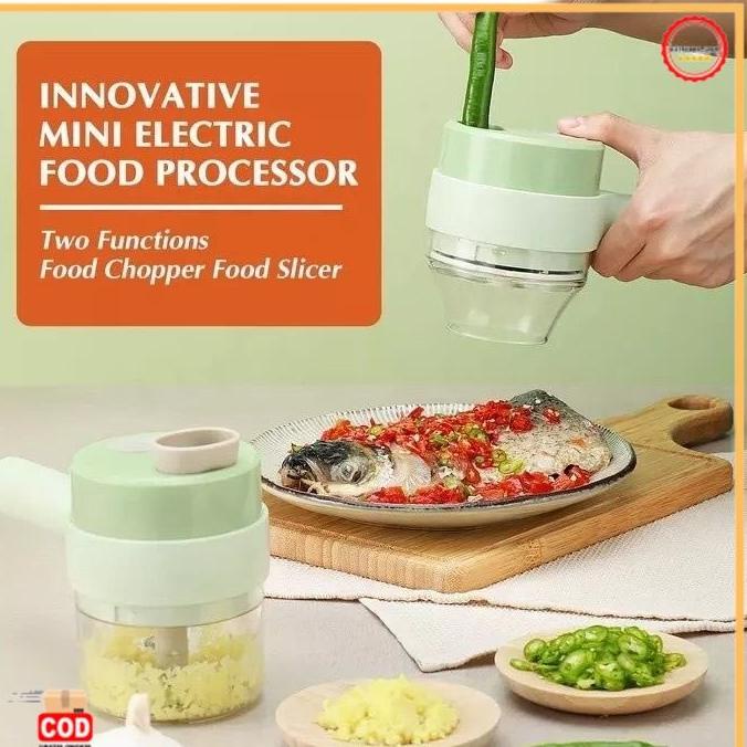 Chopper Alat Pemotong Pencincang Bawang Cabe Manual Praktis Elektrik