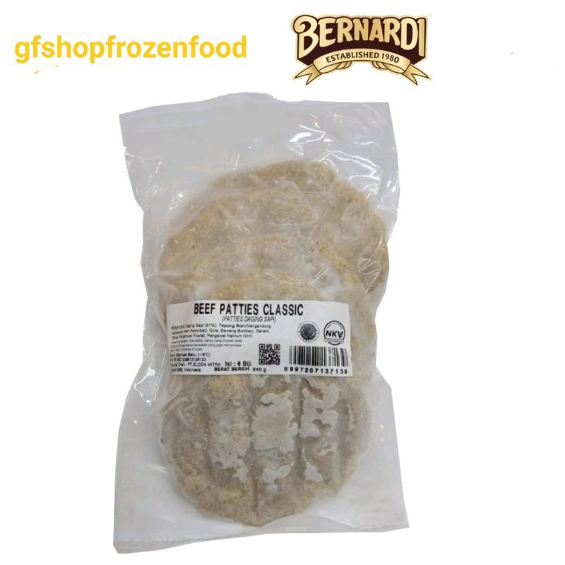 

Bernardi Beef Patties Classic isi 6 pcs 240g