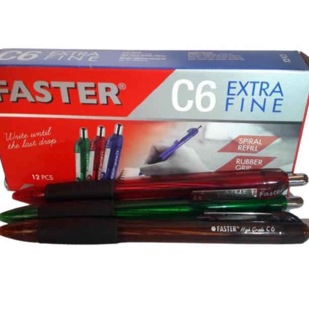 

Super Populer (12pc) PULPEN FASTER C6 / PEN / BOLPOIN FASTER C6 CETEK