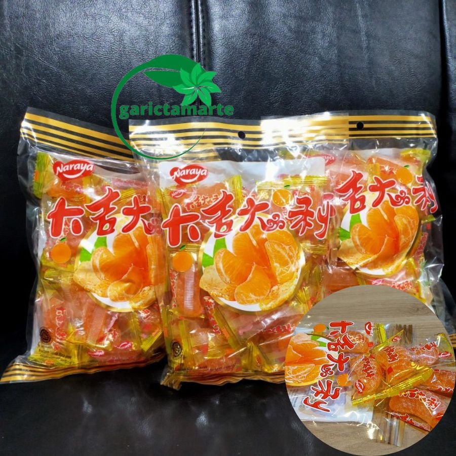 

➰garictamarte➰ NARAYA Jelly Jeruk Mandarin 500gr Da Ji Da Li HALAL / JAJAN LEBARAN Permen Lunak Rasa Jeruk BPOM / Jelly Jeruk Naraya / Permen Jelly Jeruk / Permen imlek / PERMEN IDUL FITRI /MAKANAN RINGAN JAJAN KELUARGA PERMEN YUPPY JERUK ASLI