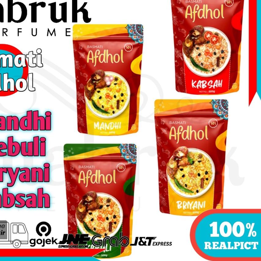 

♛ BASMATI PAKET MURAH Beras Afdhol Bumbu Nasi Mandhi Briyani Kabsah Kebuli Abu kas Afdol ♜