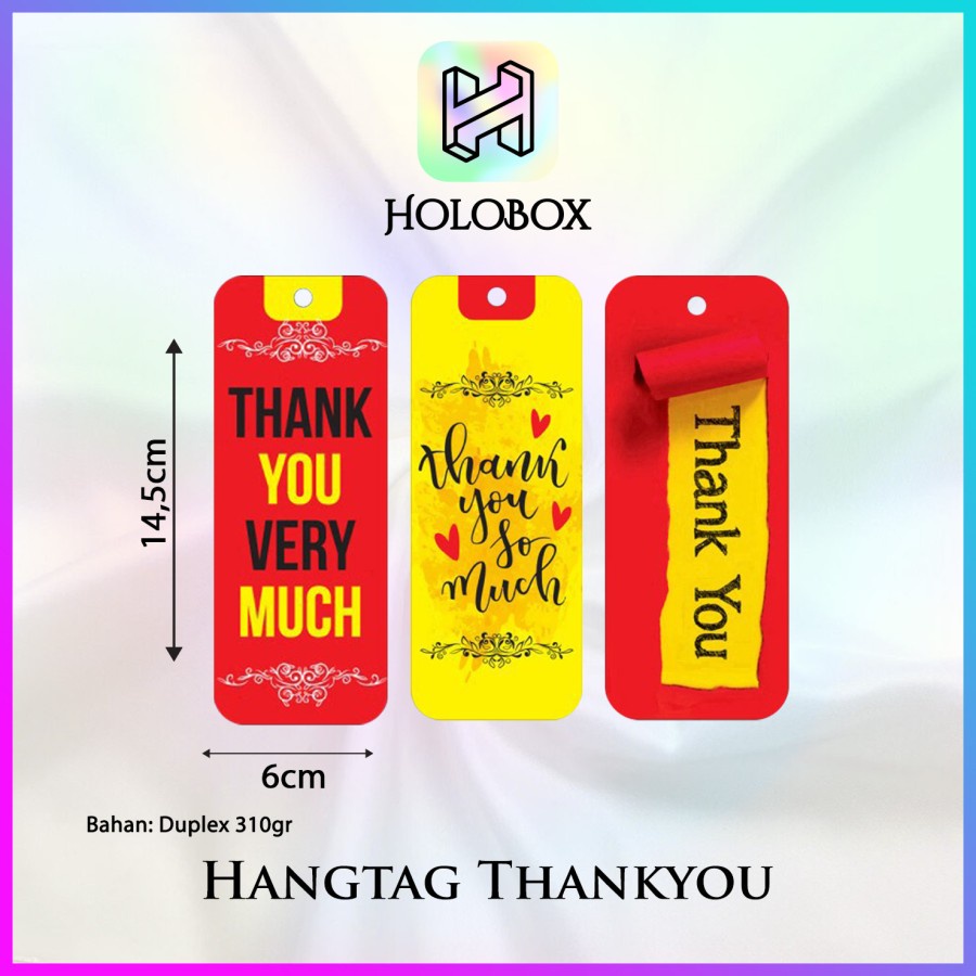 

Hangtag Thankyou / Duolex / Murah / Hiasan / Label / Ucapan / Aksesoris / H116