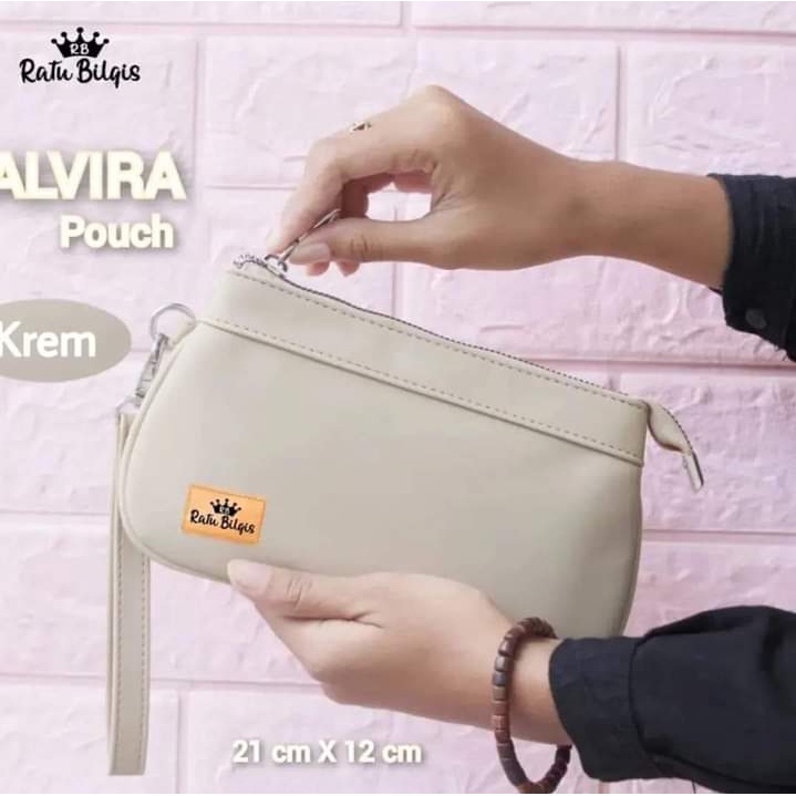 Ratu Bilqis - Alvira Pouch Tas  Dompet Wanita Waterproof Bahan Chocoly