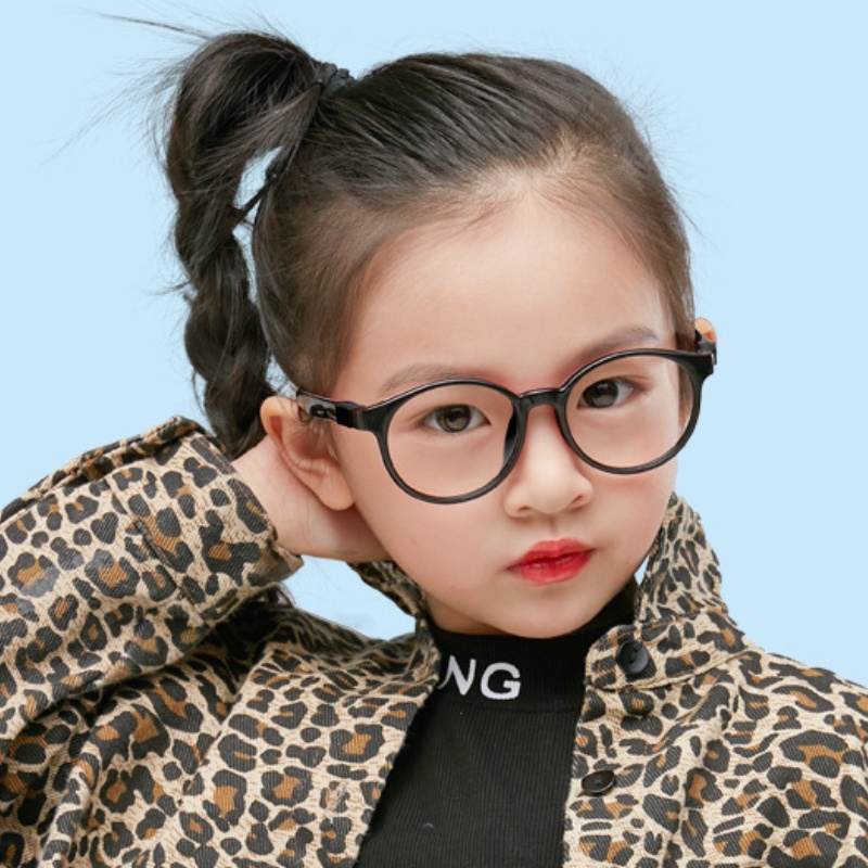 (YUZHU) Korea Fashion Bingkai Bulat Anti Cahaya Biru Kacamata Lucu Permen Warna Anti Radiasi Eyeglasses Untuk Anak