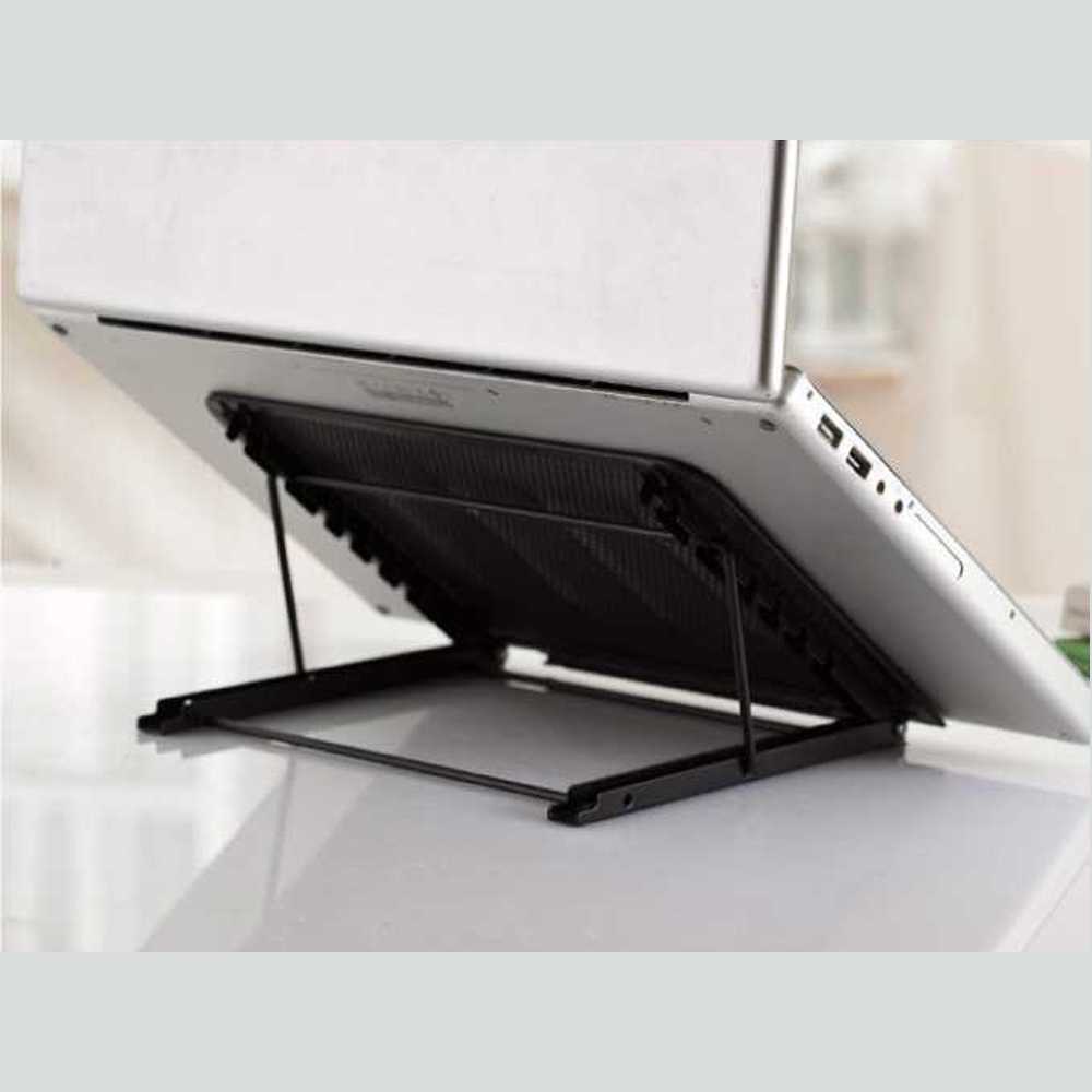 Laptop Stand Holder Lipat Aluminium Dudukan Laptop Standing Vertical Portable Peyangga Laptop Adjustable Angle Taffware