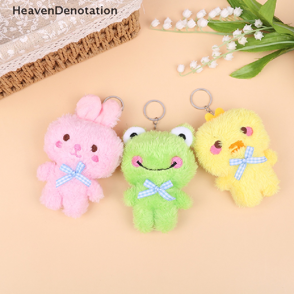 [HeavenDenotation] Kartun Hewan Beruang Kecil Kelinci Kodok Ayam Boneka Mainan Mewah Gantungan Kunci Mewah HDV