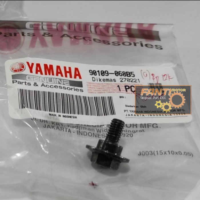 BOLT90109-068B5 BAUT SPAKBOR DEPAN XMAX MIO GEAR 125 PART ORIGINAL YGP