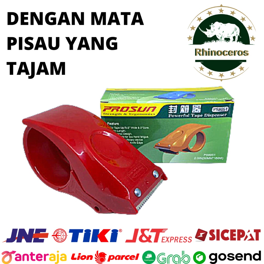 Tape Cutter Dispenser Lakban Rollan Pemotong Lakban 2Inch Plastik