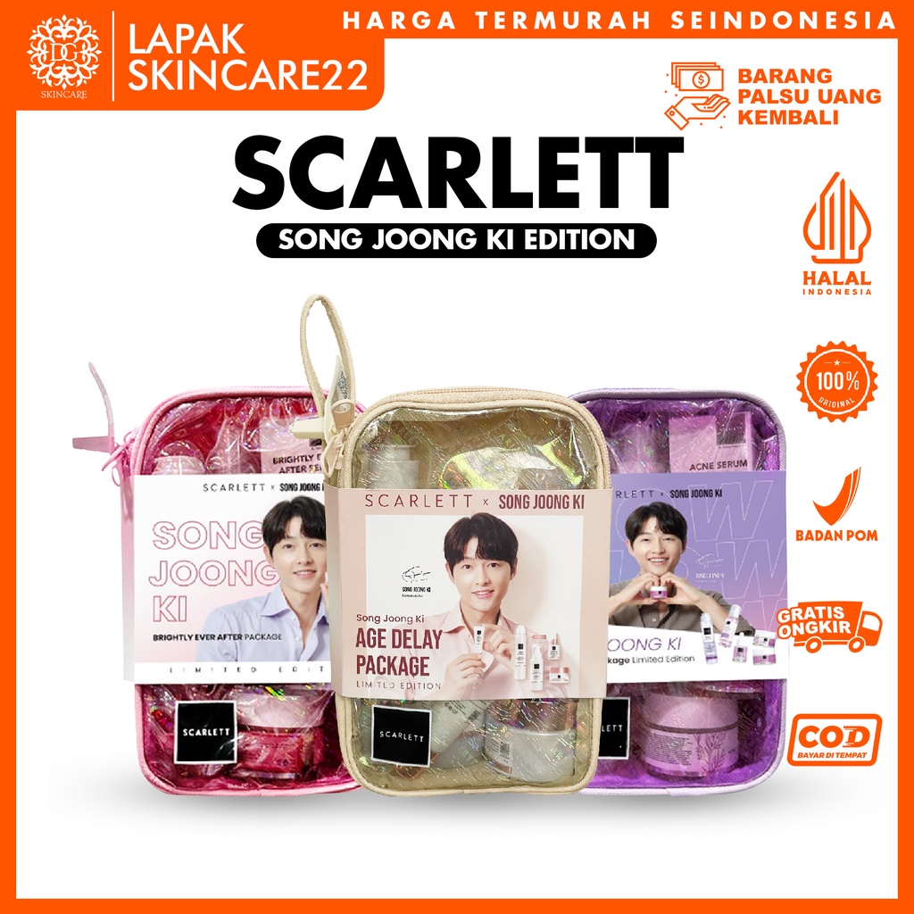 SCARLETT Whitening X Song Joong Ki Package Limited Edition Brightly Ever After / Acne Care  / Age De