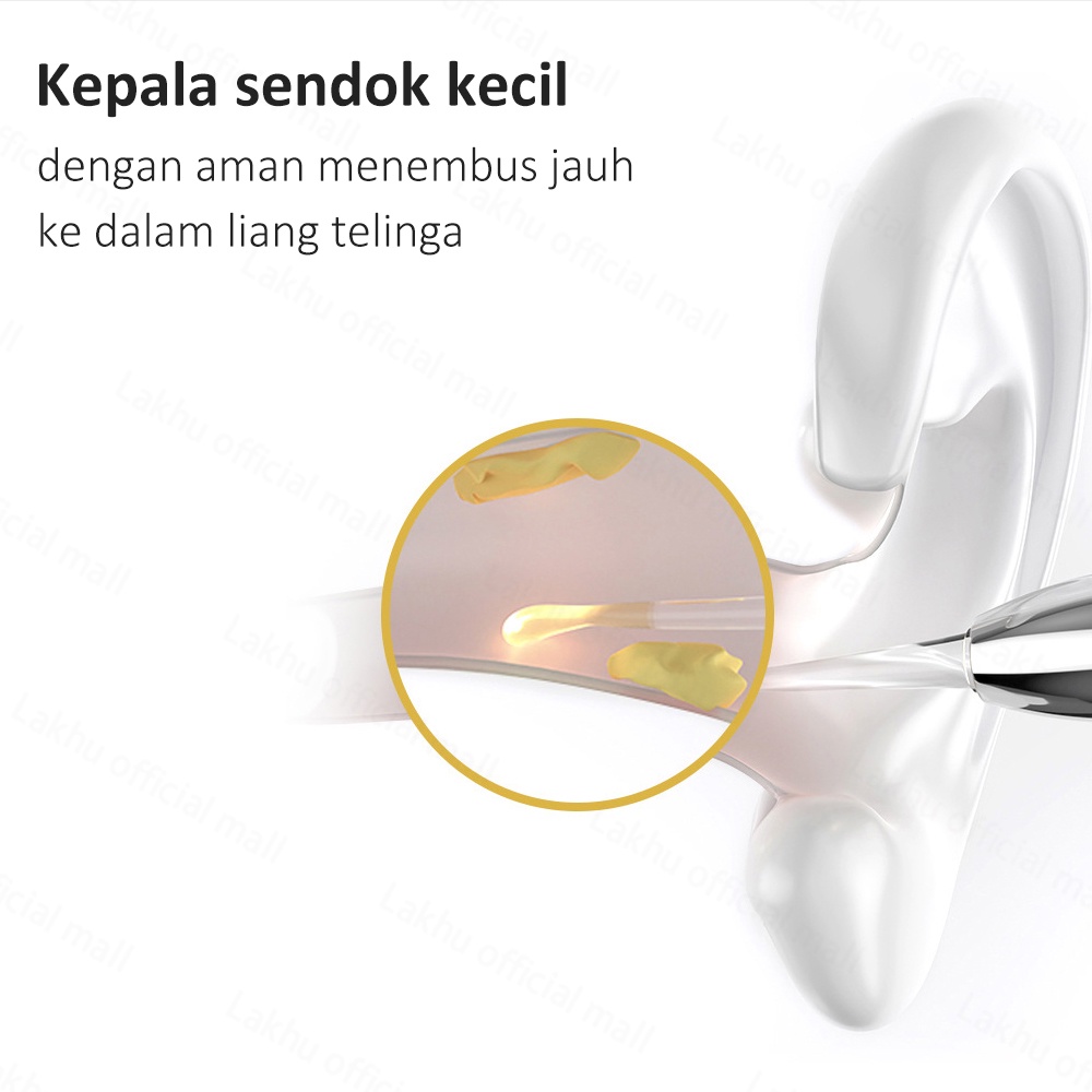 Lakhu Korek Kuping earpick LED Lampu Senter | Alat Pembersih Telinga Anak Bayi dan Dewasa