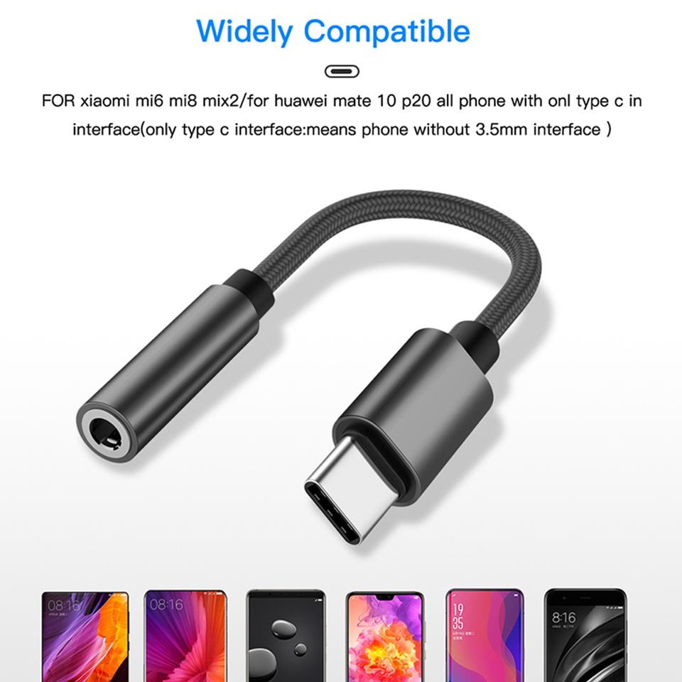 Converter Adapter Type C to Aux 3.5mm Female Jack Audio High Quality