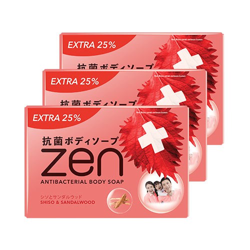 ZEN SOAP 3X80GR SHISO&amp;SANDALWOOD